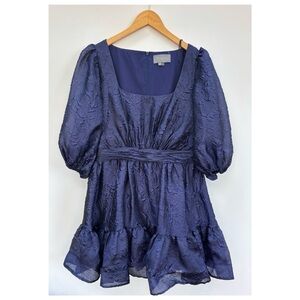 Theia Jacquard Cocktail Dress